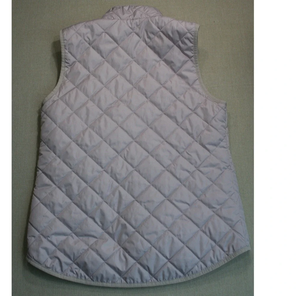 Old Navy Women Quilted Puffer Vest Mauve Taupe Diamond Stitch Full Zip 448932-10